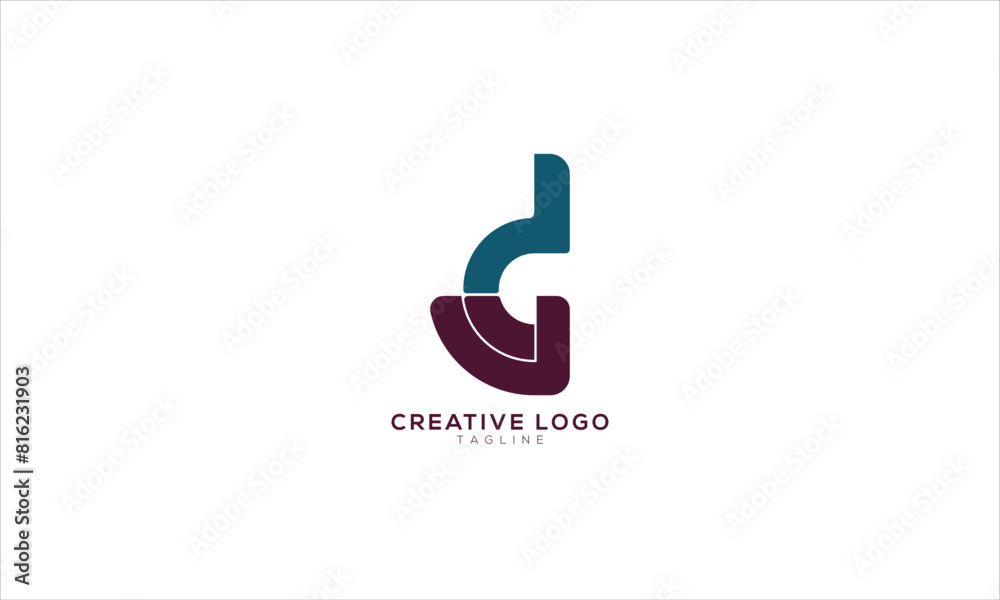 DW WD Abstract initial monogram letter alphabet logo design