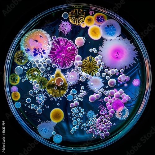 cultivating colonies of microorganisms in petri dish microbiology, laboratory, research, test tubes, scientist