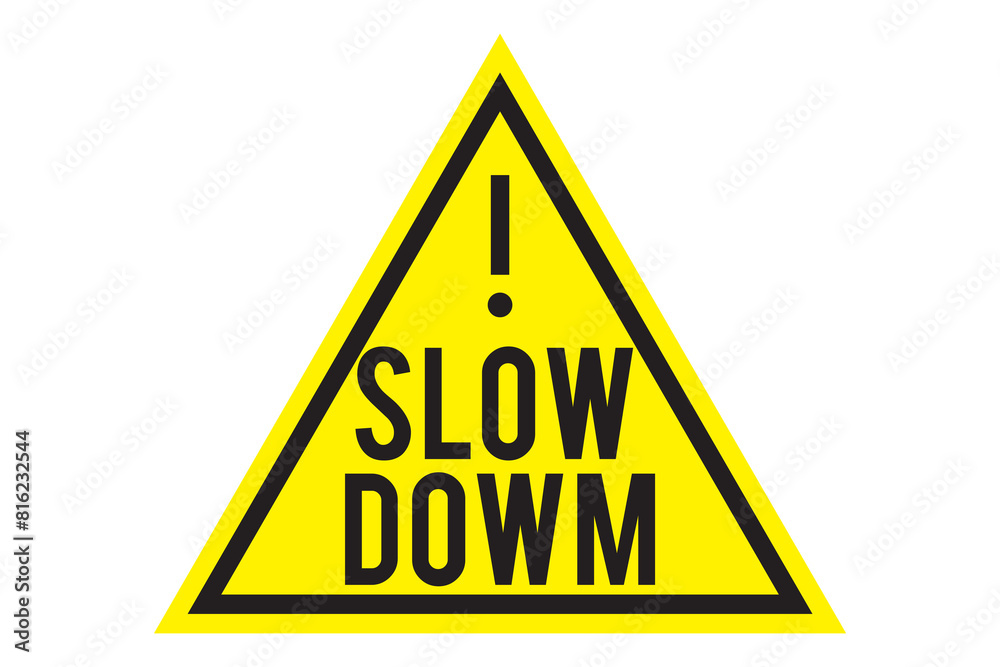 isolated slow speed warning sign, symbol on yellow round square on white color background element for road board, label, banner etc. flat vector design. isolated slow speed warning sign, symbol on yellow round square on white color background element for road board, label, banner etc. flat vector design.