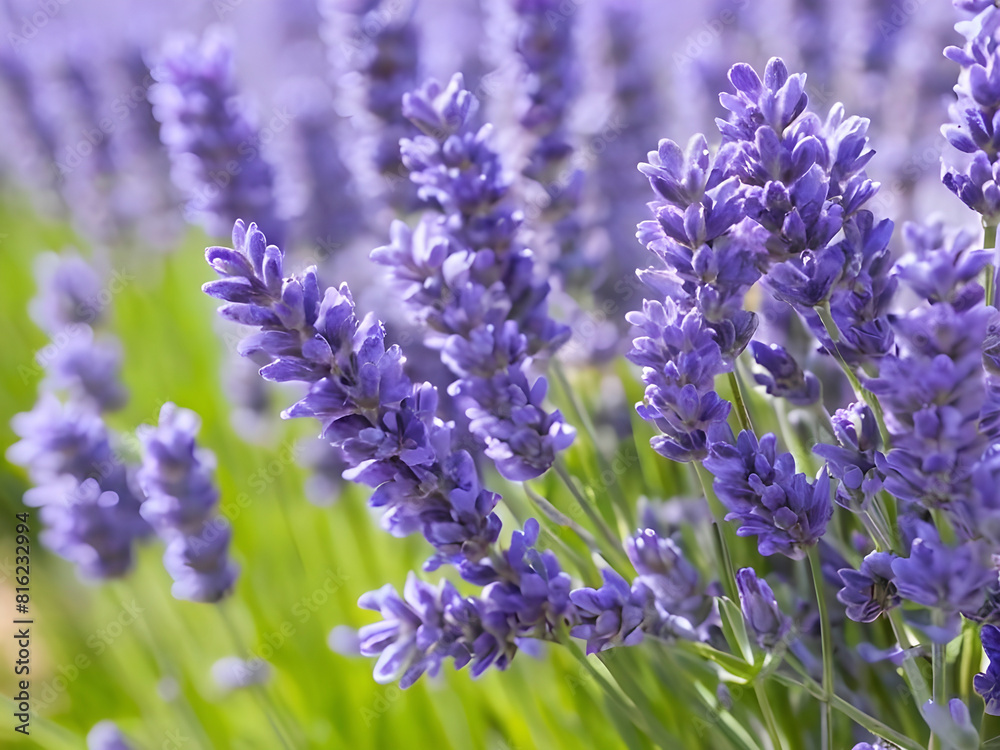 Blossoming Lavender. A Close-Up Portrait. Blossoming Lavender. A Close-Up Portrait.
