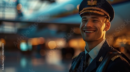 Man in Uniform Smiles at Camera