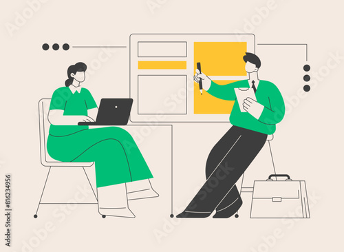 Internship abstract concept vector illustration.