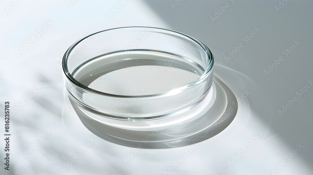 Empty Petri dish On a white background Bright sunlight Deep shadows Contrast Laboratory Petri dishes : Generative AI Empty Petri dish On a white background Bright sunlight Deep shadows Contrast Laboratory Petri dishes : Generative AI