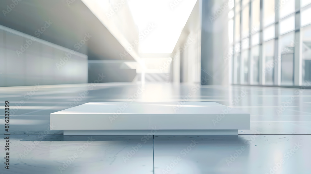 The square platform of urban modern building business office area : Generative AI The square platform of urban modern building business office area : Generative AI