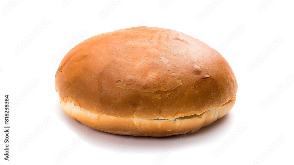 Burger bread isolated on white background : Generative AI Burger bread isolated on white background : Generative AI