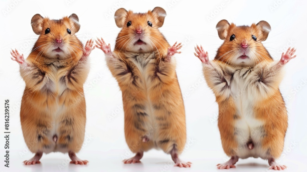 Cute hamster isolated over white background. Cute hamster isolated over white background.