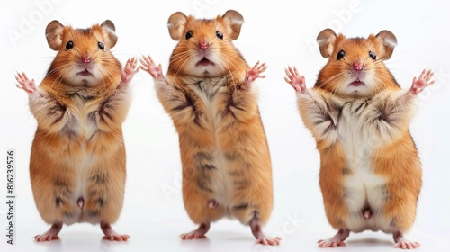Wallpaper Mural Cute hamster isolated over white background. Torontodigital.ca