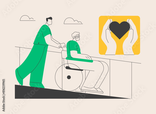 Social assistance abstract concept vector illustration.