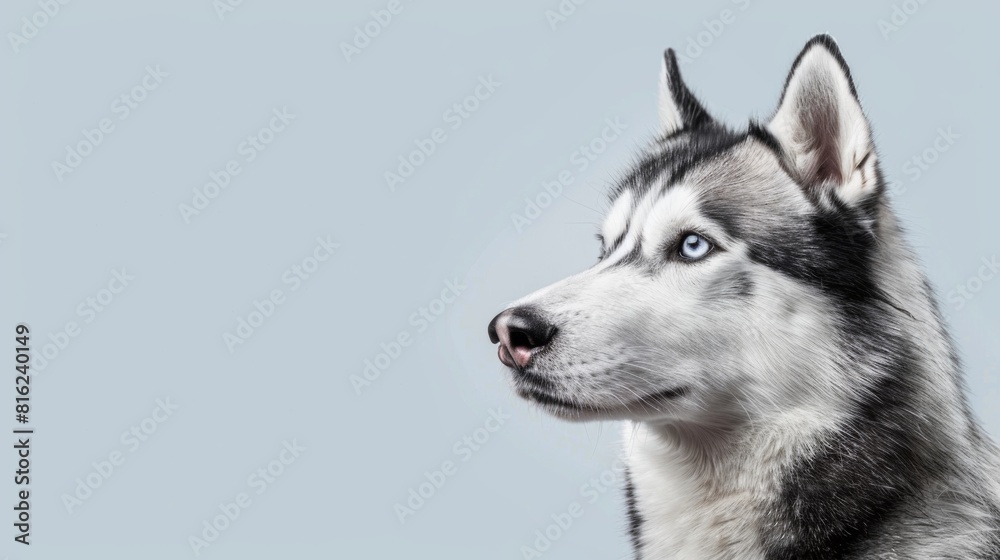 Portrait of a Husky dog over plain background Portrait of a Husky dog over plain background