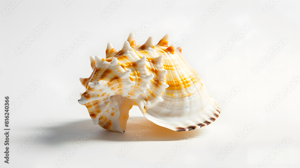 Obraz premium Seashell on a white background isolate : Generative AI