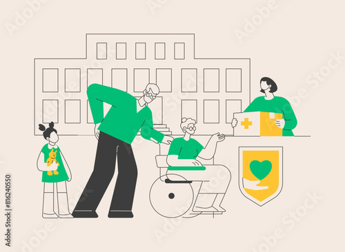 Social services abstract concept vector illustration.