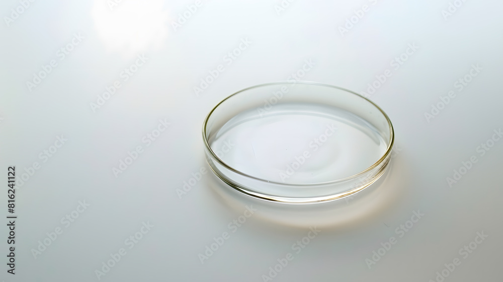 An empty petri dish on a light background : Generative AI An empty petri dish on a light background : Generative AI