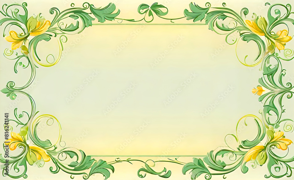 Simple light green scroll line with empty center, vintage floral shabby chic background, empty copy space, smartphone background, Simple light green scroll line with empty center, vintage floral shabby chic background, empty copy space, smartphone background,