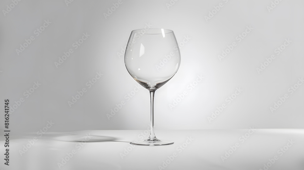 Beautiful large wine lamp isolated on a white background Transparent wine glass on a white background : Generative AI Beautiful large wine lamp isolated on a white background Transparent wine glass on a white background : Generative AI