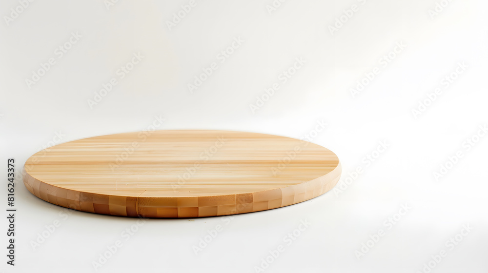 One wooden cutting Board on white background Iisolate on white : Generative AI One wooden cutting Board on white background Iisolate on white : Generative AI