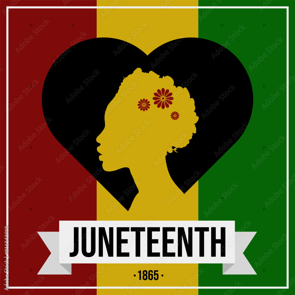 juneteenth greeting design with afro girl and heart shape suitable for juneteenth day on june 19 juneteenth greeting design with afro girl and heart shape suitable for juneteenth day on june 19