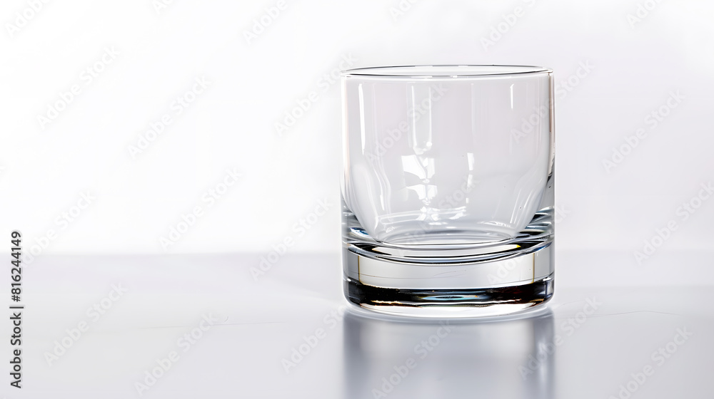 Empty drinking highball glass isolated on white background with clipping path : Generative AI Empty drinking highball glass isolated on white background with clipping path : Generative AI