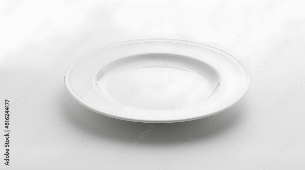 white ceramic plate isolated on white background : Generative AI white ceramic plate isolated on white background : Generative AI