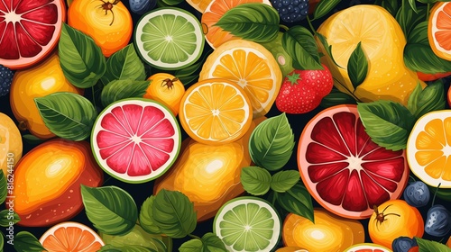 A lot of fruits for background or wallpaper 