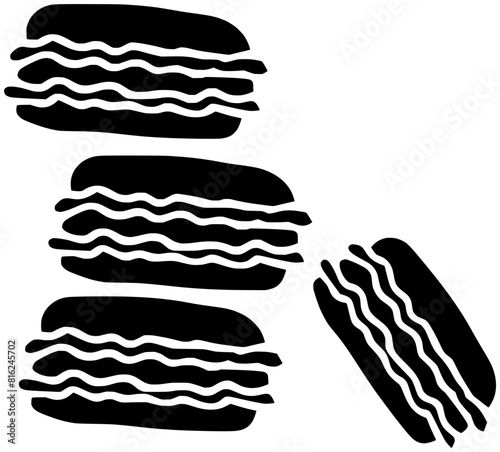 macaroon illustration cream silhouette vanilla logo sugar icon burger outline pastry macaron dessert food cake chocolate biscuit bakery cookie shape snack bake sandwich for vector graphic background