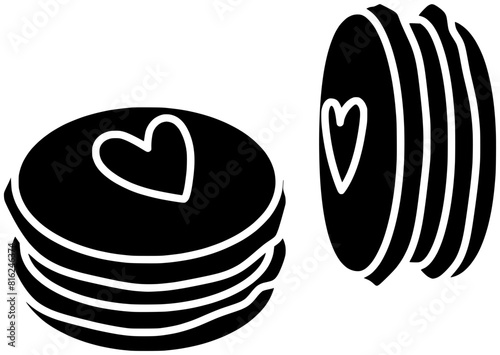 macaroon illustration cream silhouette vanilla logo sugar icon burger outline pastry macaron dessert food cake chocolate biscuit bakery cookie shape snack bake sandwich for vector graphic background