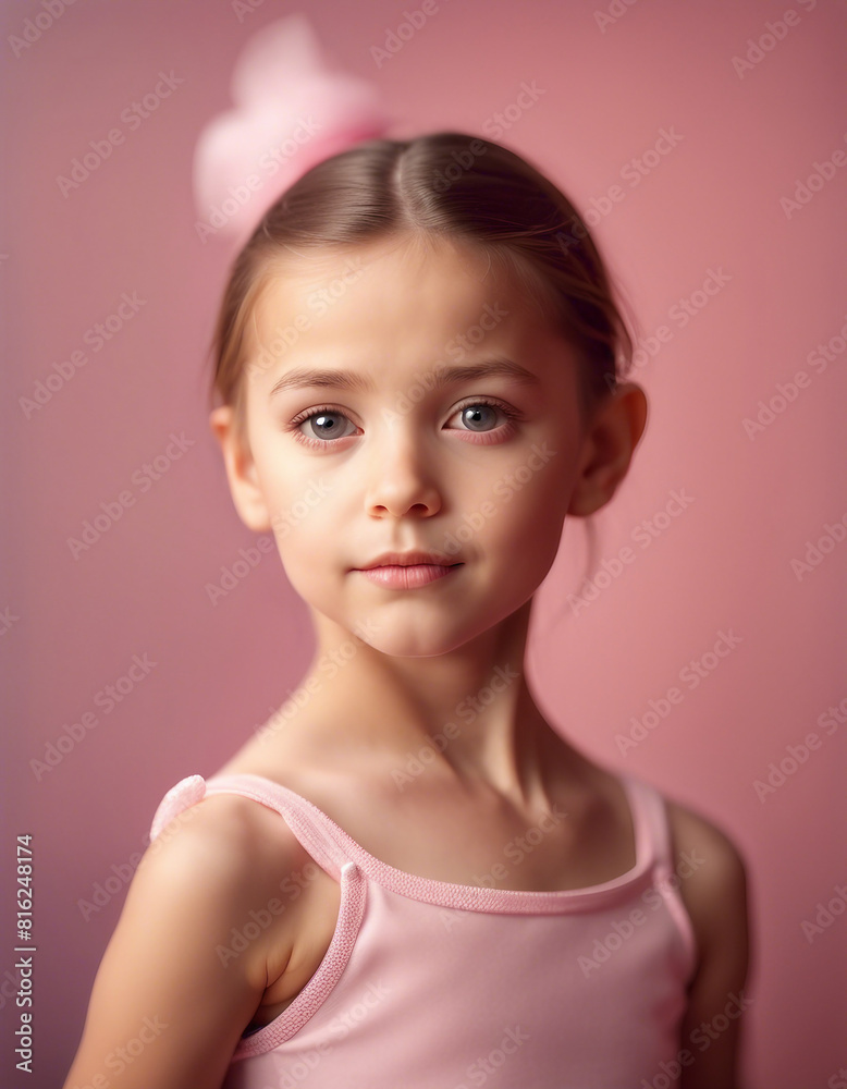 portrait of the little ballerina girl, isolated pink background
portrait of the little ballerina girl, isolated pink background