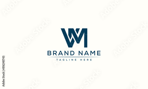 Logo design letter MV . Elegant modern. Vector template.