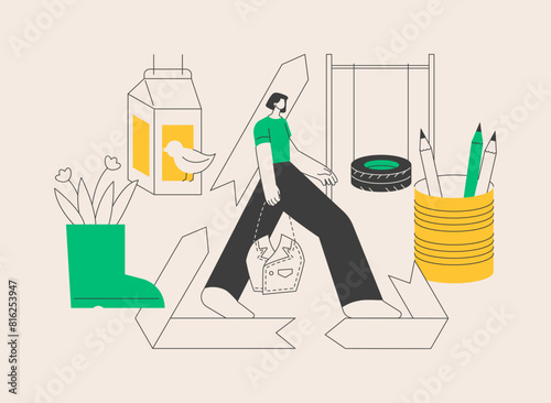 Upcycling abstract concept vector illustration.
