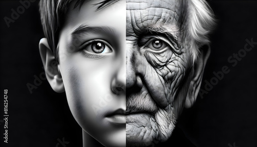 man aging concept