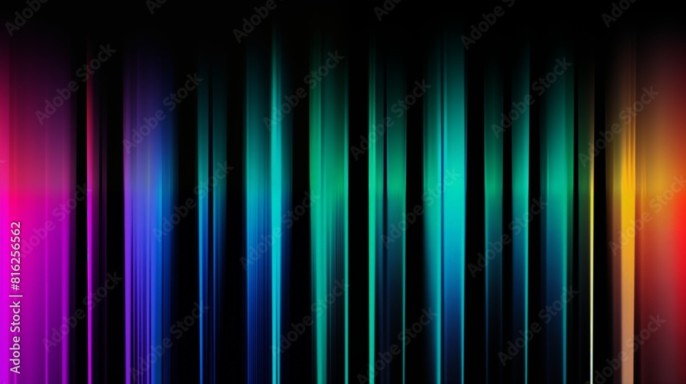 Vibrant Neon Vertical Light Streaks Creating a Dynamic Abstract Gradient Background.