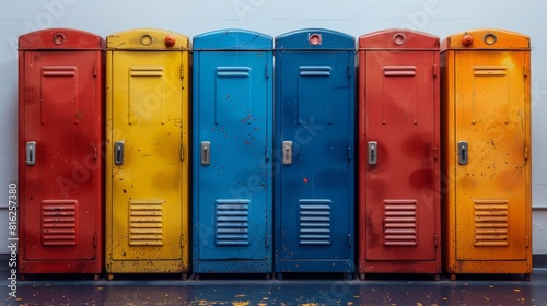 In schools  gyms  and workplaces  this set of colorful lockers is the perfect solution for safe storage.