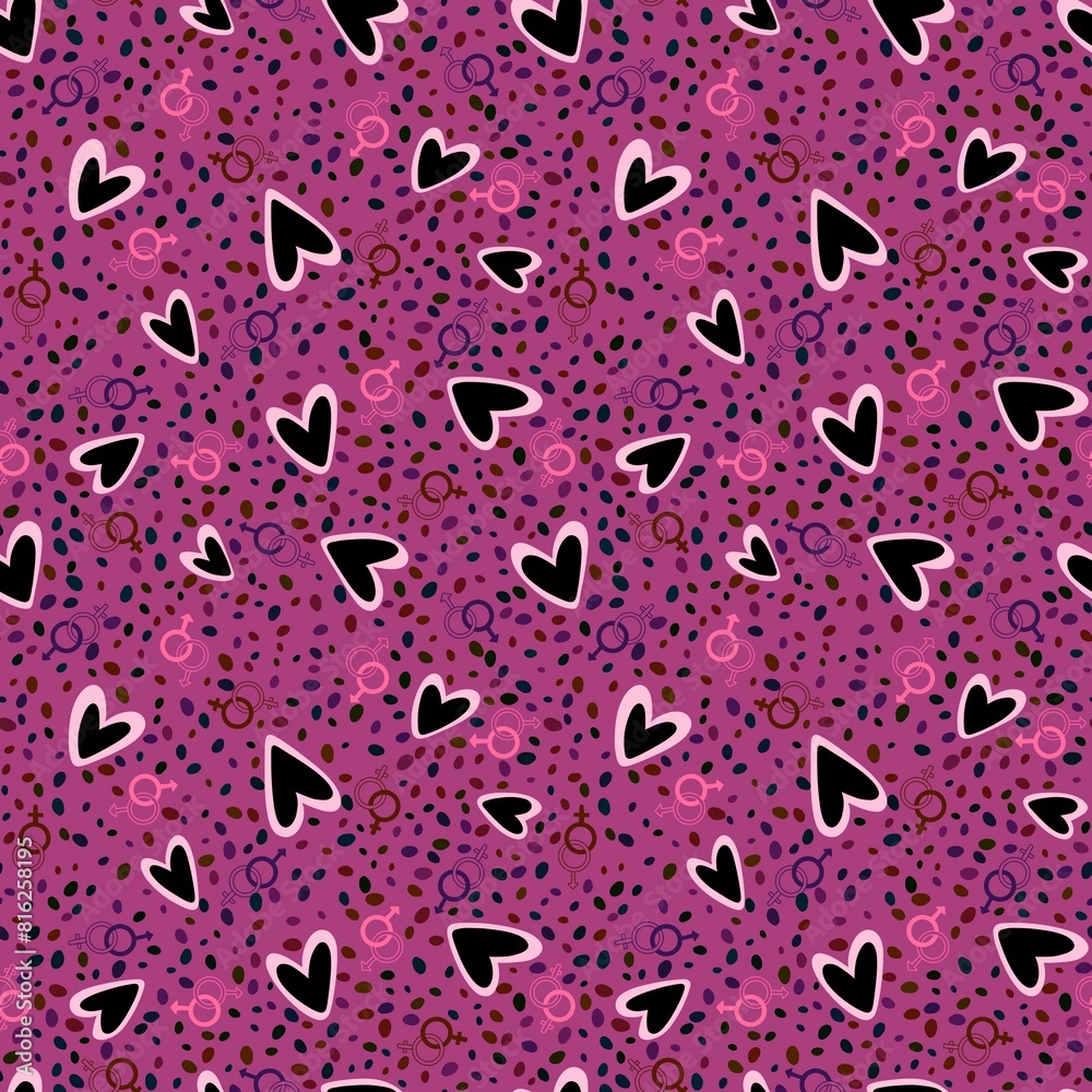 Cartoon lgbt sign seamless pride pattern for wrapping paper and fabrics and linens and summer clothes print Cartoon lgbt sign seamless pride pattern for wrapping paper and fabrics and linens and summer clothes print