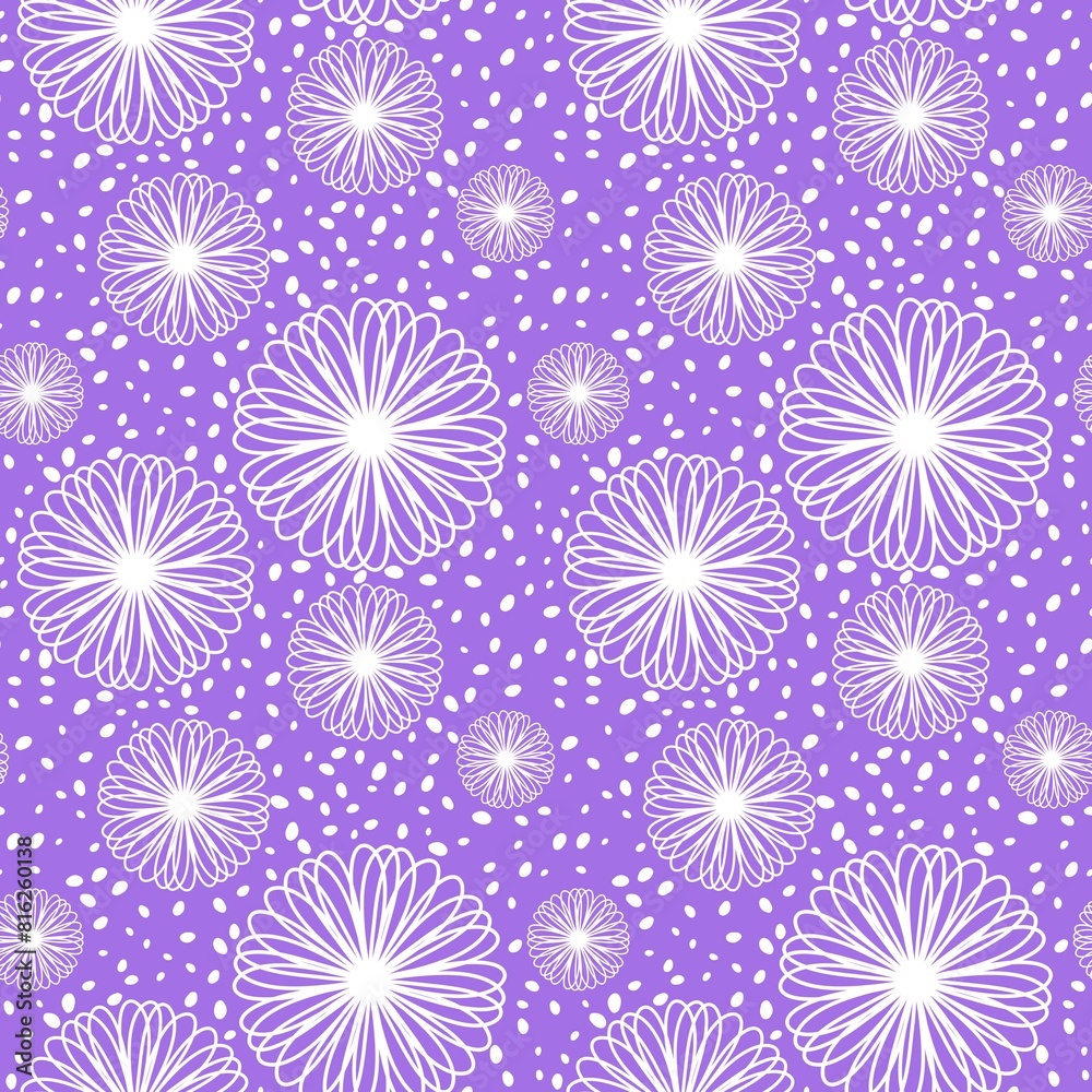Simple floral seamless pattern with flowers for fabrics and cards and linens Simple floral seamless pattern with flowers for fabrics and cards and linens