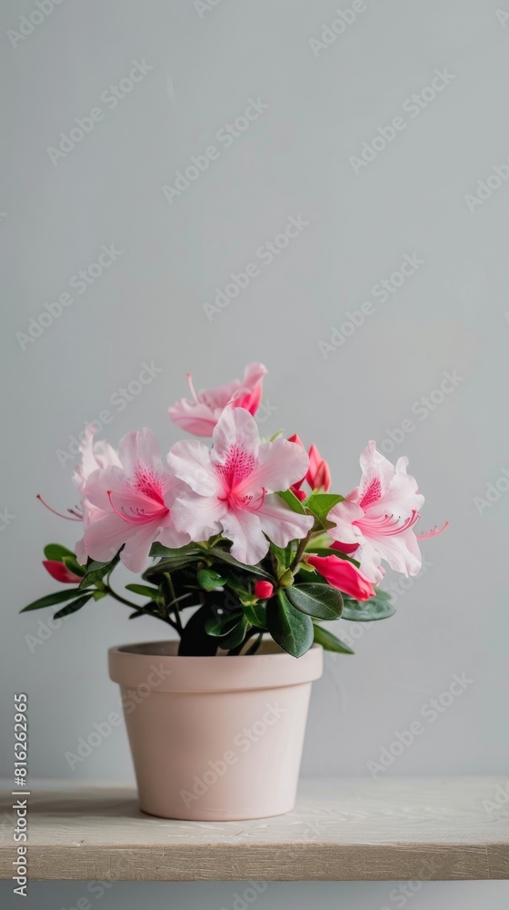 Naklejka premium Azalea flower background with copy space.