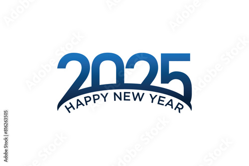 2025 number design for 2025 happy new year modern concept