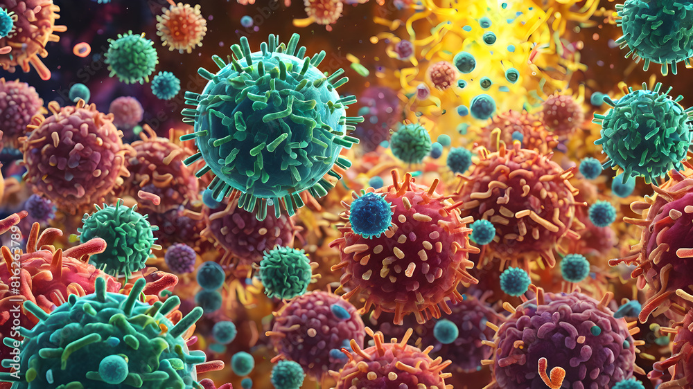 Viruses and bacteria in the human body, Generative AI Viruses and bacteria in the human body, Generative AI