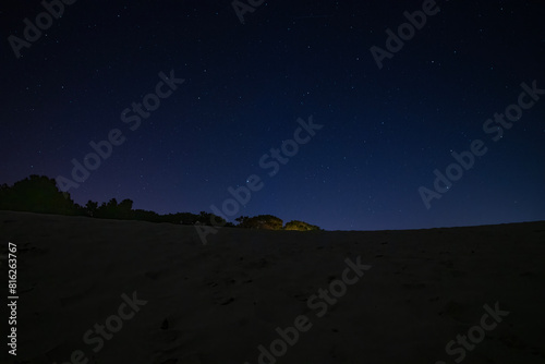 starry sky and beach photo