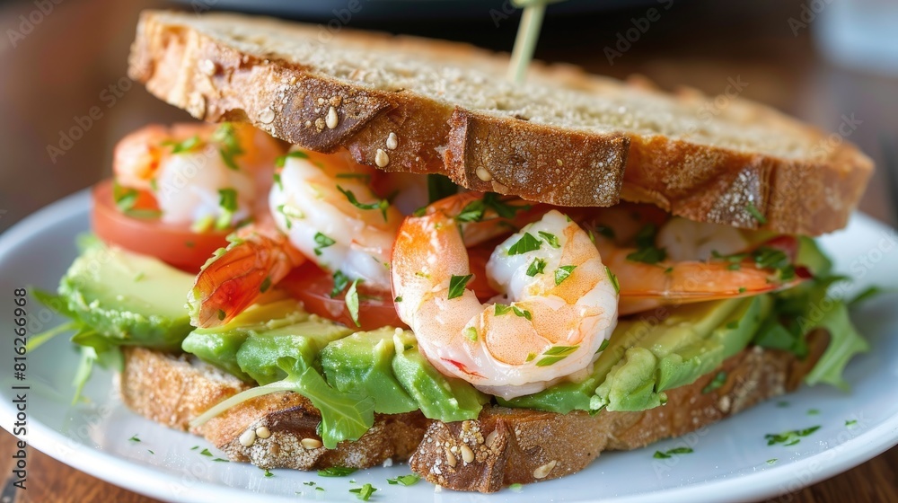 Avocado and shrimp sandwich Avocado and shrimp sandwich