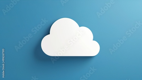 cloud computing icon on blue background