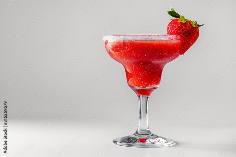 Strawberry daiquiri in a stylish glass: Strawberry daiquiri in a stylish glass: