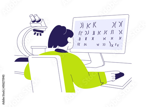 Karyotyping abstract concept vector illustration.