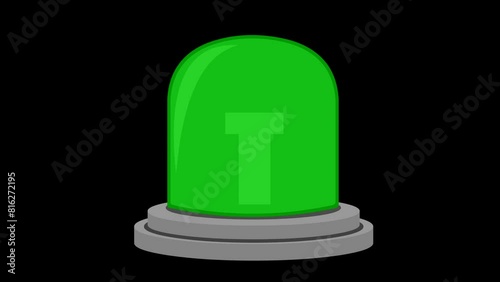 video animation siren alarm with SOS text, on a transparent background with alpha channel set to zero