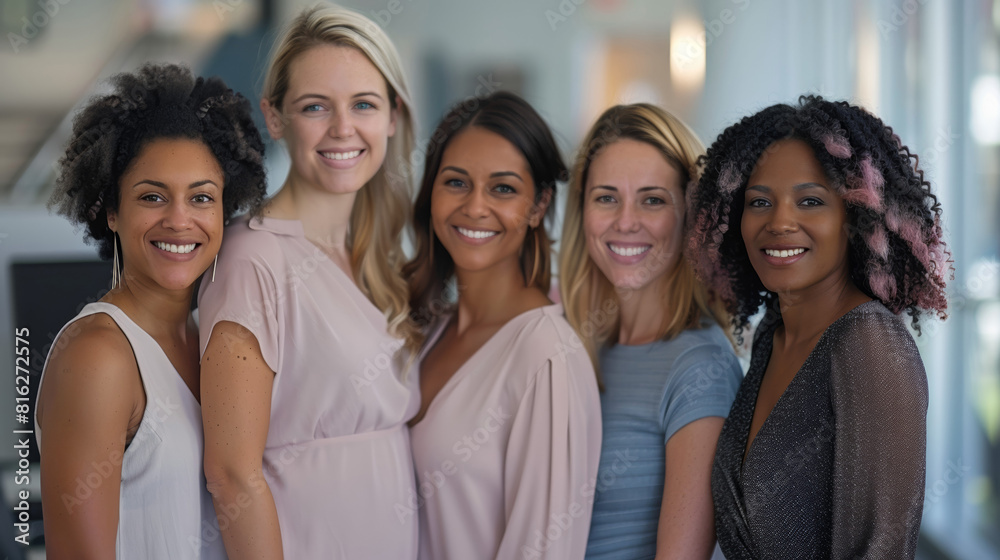 Fototapeta premium group of multiracial diverse mid age woman at work, equality and cooperation concept