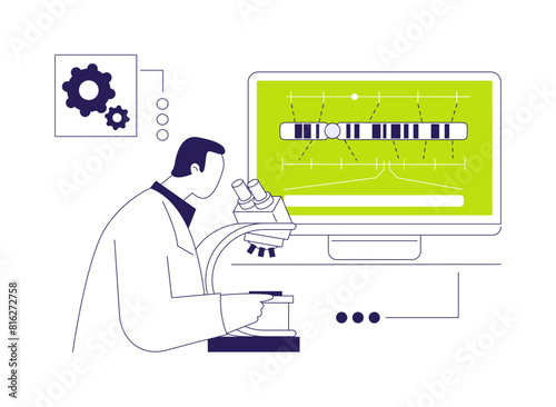 Gene mapping abstract concept vector illustration.
