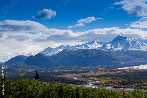 Destination scenic of wild beauty along Alaskan Glenn Highway photo