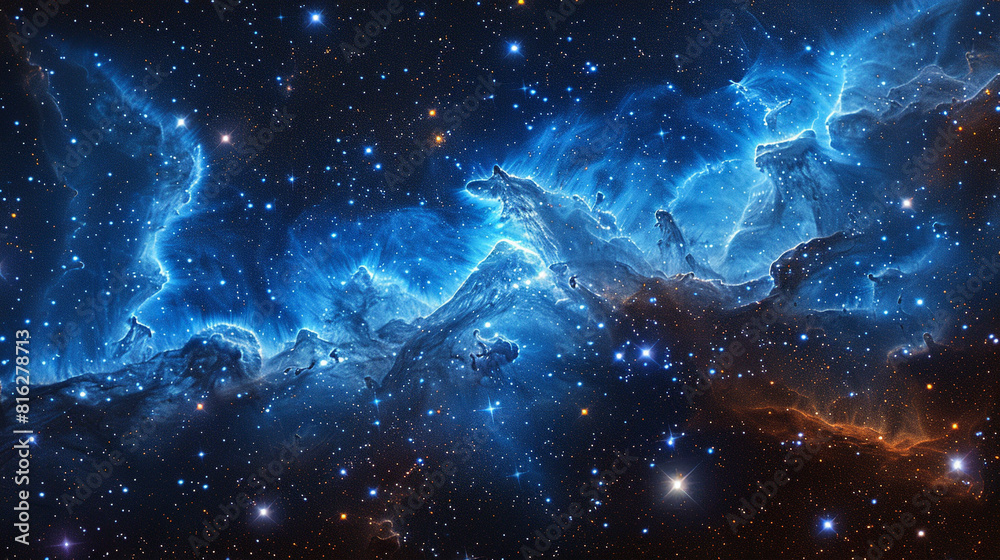 Blue Nebula Unveiling Cosmic Serenity and Celestial Beauty in Spectacular Detail Blue Nebula Unveiling Cosmic Serenity and Celestial Beauty in Spectacular Detail