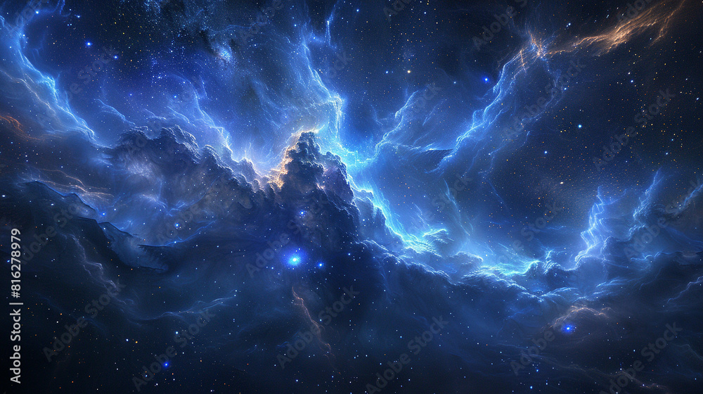 Blue Nebula Unveiling Cosmic Serenity and Celestial Beauty in Spectacular Detail Blue Nebula Unveiling Cosmic Serenity and Celestial Beauty in Spectacular Detail
