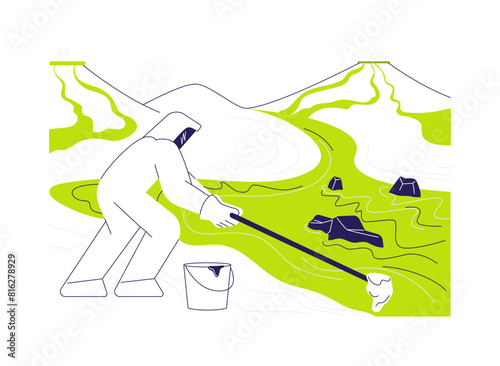 Volcanologist abstract concept vector illustration.