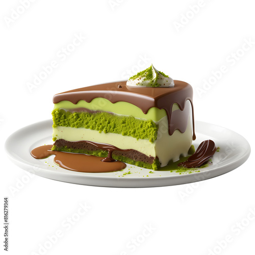 Delicious matcha pudding