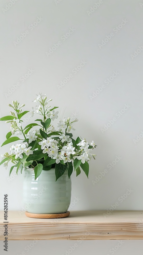 Fototapeta premium Jasmine background with copy space. Valentines day, mothers day, women's day concept.